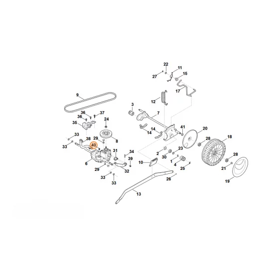 Stihl   sprężyna obejścia 6378 643 5100